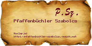 Pfaffenbüchler Szabolcs névjegykártya