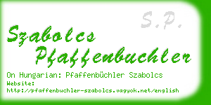szabolcs pfaffenbuchler business card