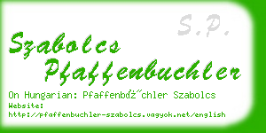 szabolcs pfaffenbuchler business card